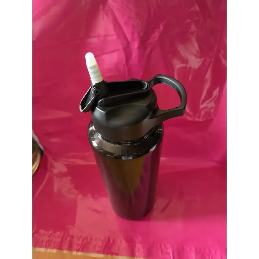 Manna 40 Oz. Jumbo Stainless Steel Black Water Bottle
